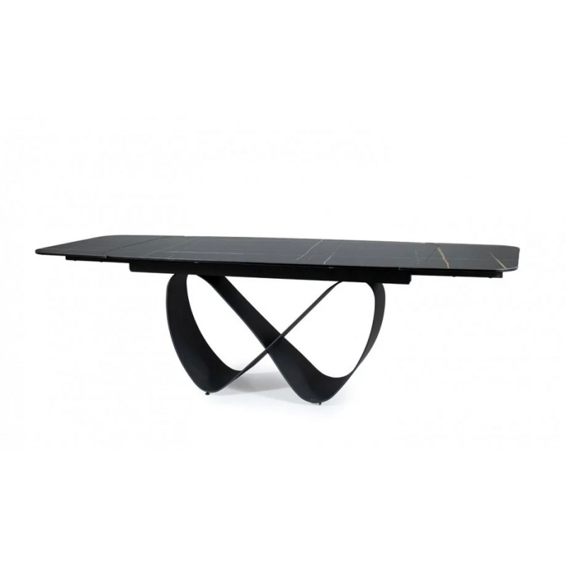 Стіл обідній розкладний INFINITY CERAMIC 160(240)*95 чорний AZARIO BLACK/чорний мат INFINITYCBC160 Signal