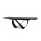 Стіл обідній розкладний INFINITY CERAMIC 160(240)*95 чорний AZARIO BLACK/чорний мат INFINITYCBC160 Signal