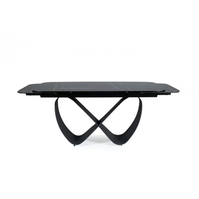 Стіл обідній розкладний INFINITY CERAMIC 160(240)*95 чорний AZARIO BLACK/чорний мат INFINITYCBC160 Signal