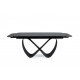Стіл обідній розкладний INFINITY CERAMIC 160(240)*95 чорний AZARIO BLACK/чорний мат INFINITYCBC160 Signal
