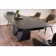 Стіл обідній розкладний INFINITY CERAMIC 160(240)*95 чорний AZARIO BLACK/чорний мат INFINITYCBC160 Signal