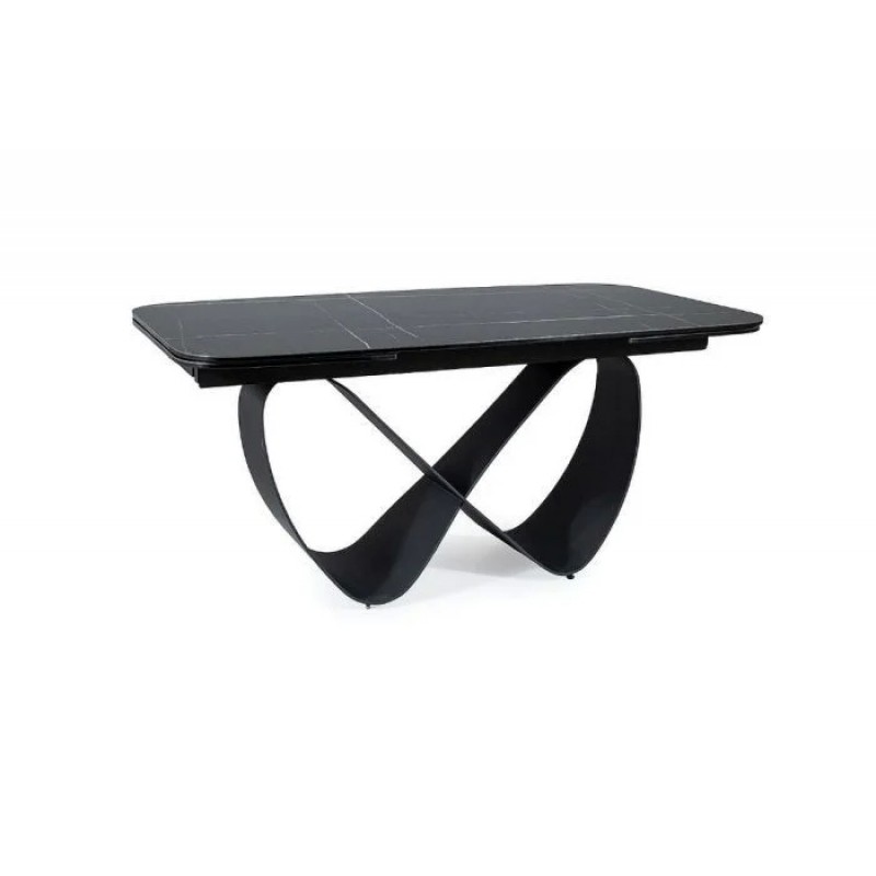 Стіл обідній розкладний INFINITY CERAMIC 160(240)*95 чорний AZARIO BLACK/чорний мат INFINITYCBC160 Signal