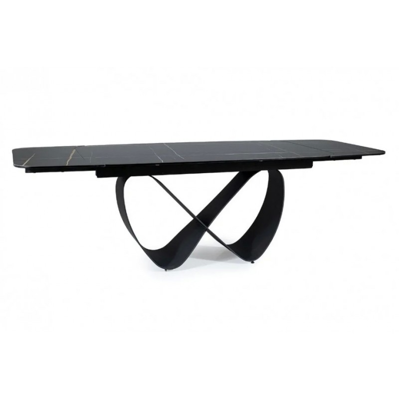 Стіл обідній розкладний INFINITY CERAMIC 160(240)*95 чорний AZARIO BLACK/чорний мат INFINITYCBC160 Signal