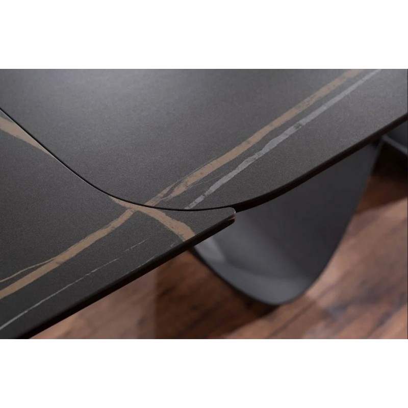 Стіл обідній розкладний INFINITY CERAMIC 160(240)*95 чорний AZARIO BLACK/чорний мат INFINITYCBC160 Signal