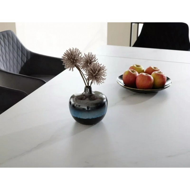 Стіл обідній розкладний LACONI 160(220)*90 білий / чорний LACONIBC160 Signal