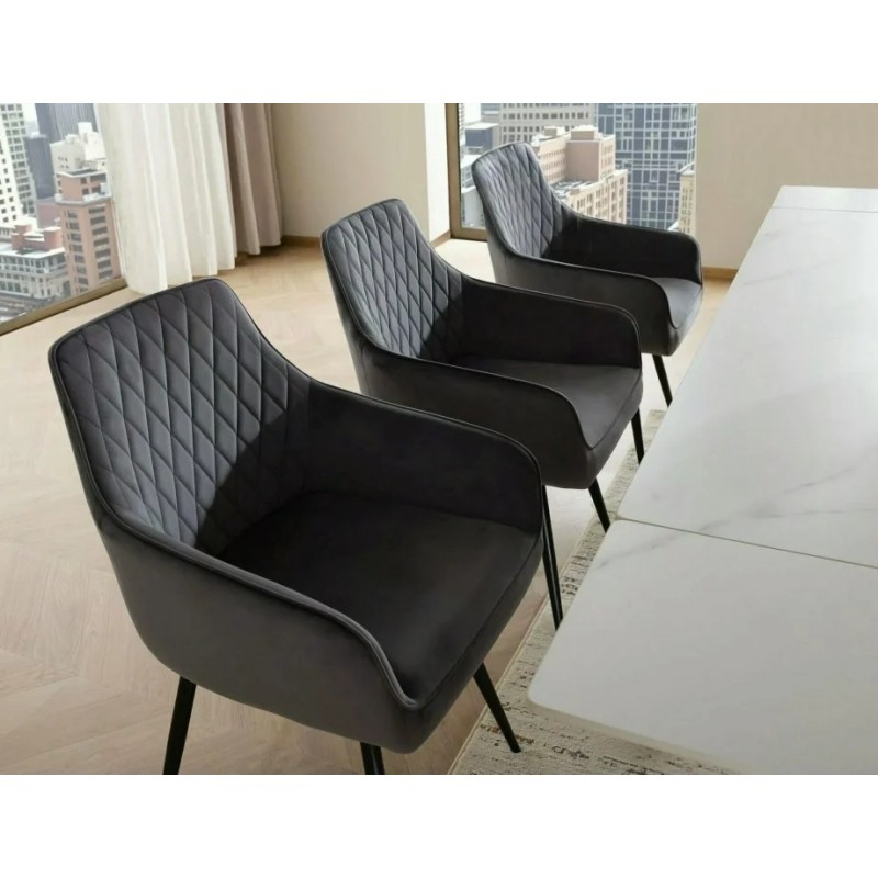 Стіл обідній розкладний LACONI 160(220)*90 білий / чорний LACONIBC160 Signal