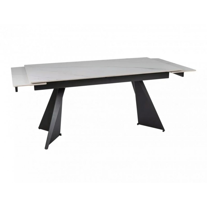 Стіл обідній розкладний LACONI 160(220)*90 білий / чорний LACONIBC160 Signal