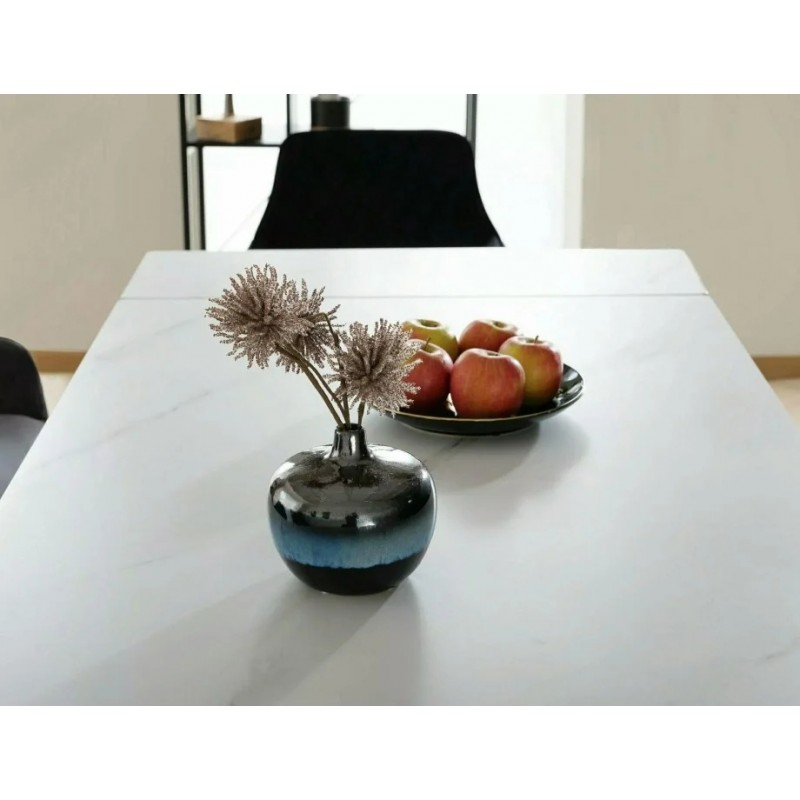 Стіл обідній розкладний LACONI 160(220)*90 білий / чорний LACONIBC160 Signal