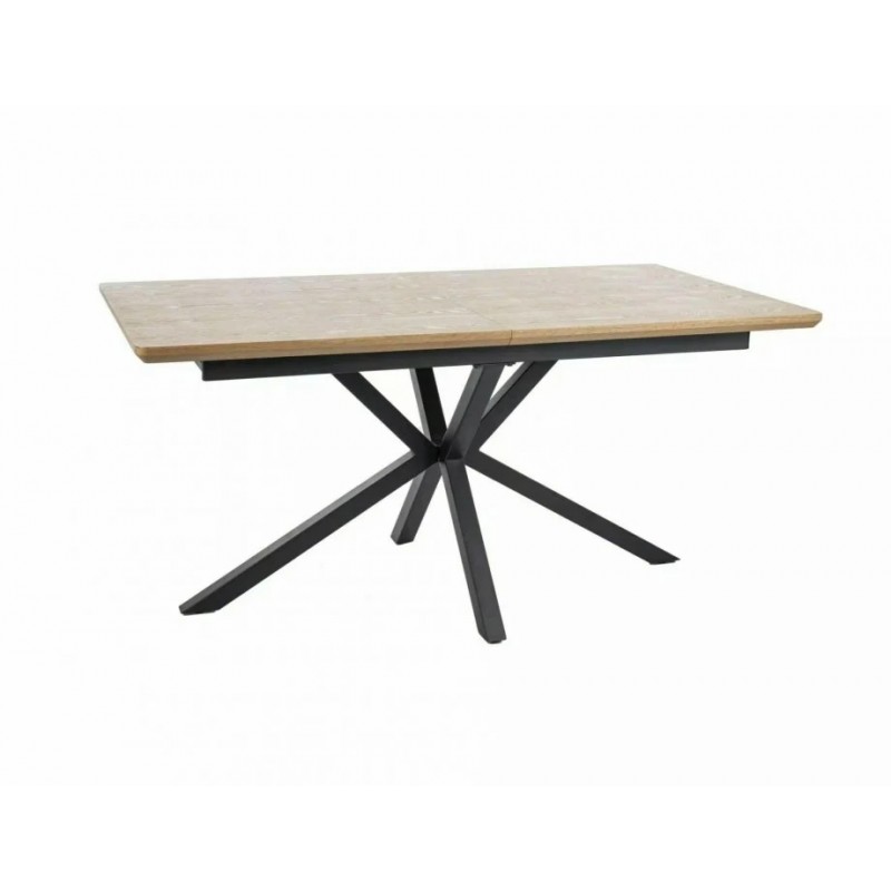 Стіл обідній розкладний LOGAN Дуб / Чорний мат Діаметр 160(200)X90 Signal