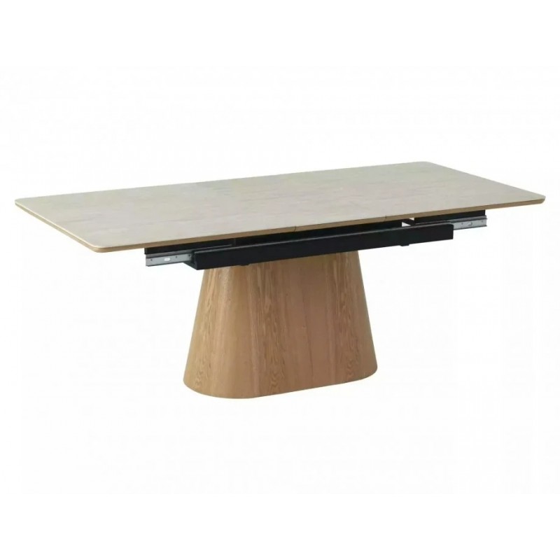 Стіл обідній розкладний MONACO 160(200)*90 бежевий травертин / дуб MONACOSZTRC160 Signal