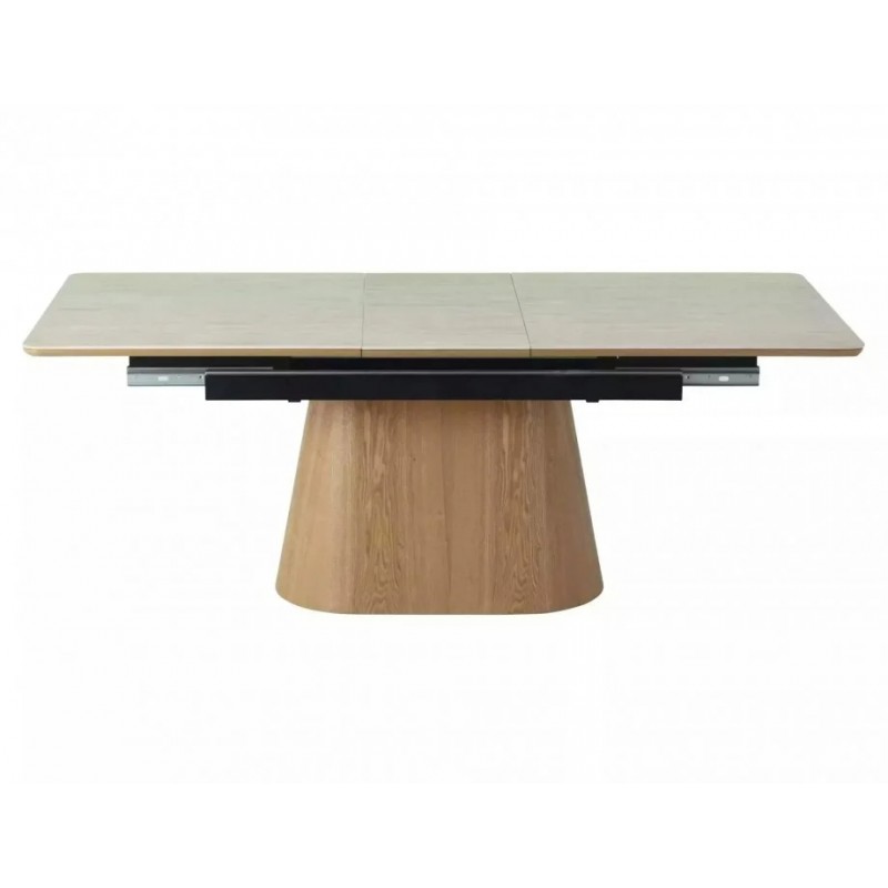 Стіл обідній розкладний MONACO 160(200)*90 бежевий травертин / дуб MONACOSZTRC160 Signal