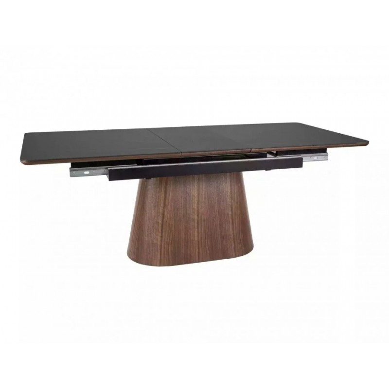 Стіл обідній розкладний MONACO 160(200)*90 чорний / горіх MONACOCOR160 Signal