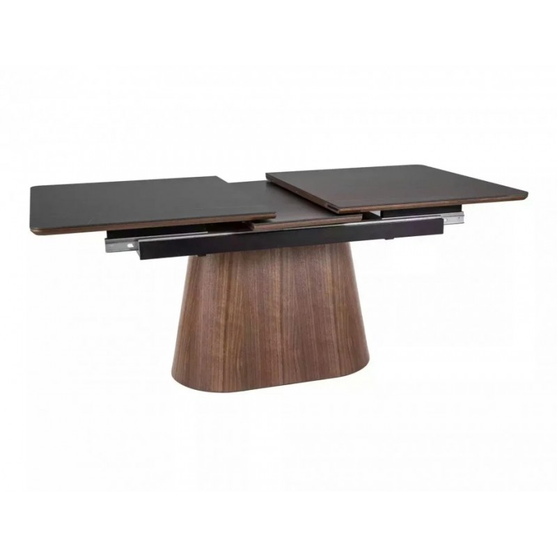 Стіл обідній розкладний MONACO 160(200)*90 чорний / горіх MONACOCOR160 Signal