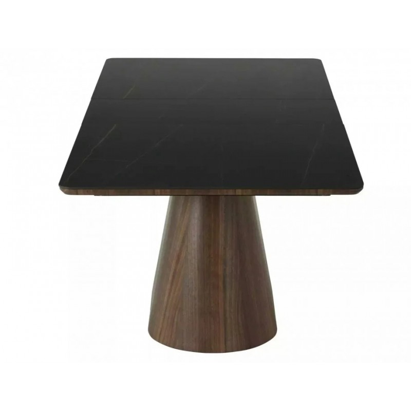 Стіл обідній розкладний MONACO 160(200)*90 чорний / горіх MONACOCOR160 Signal