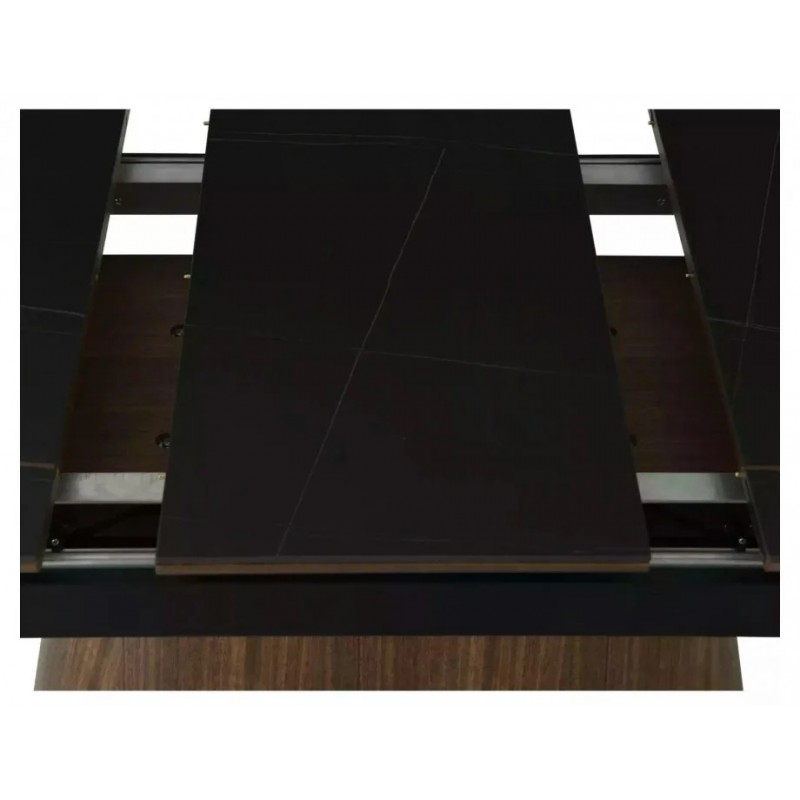 Стіл обідній розкладний MONACO 160(200)*90 чорний / горіх MONACOCOR160 Signal