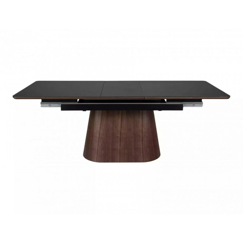 Стіл обідній розкладний MONACO 160(200)*90 чорний / горіх MONACOCOR160 Signal