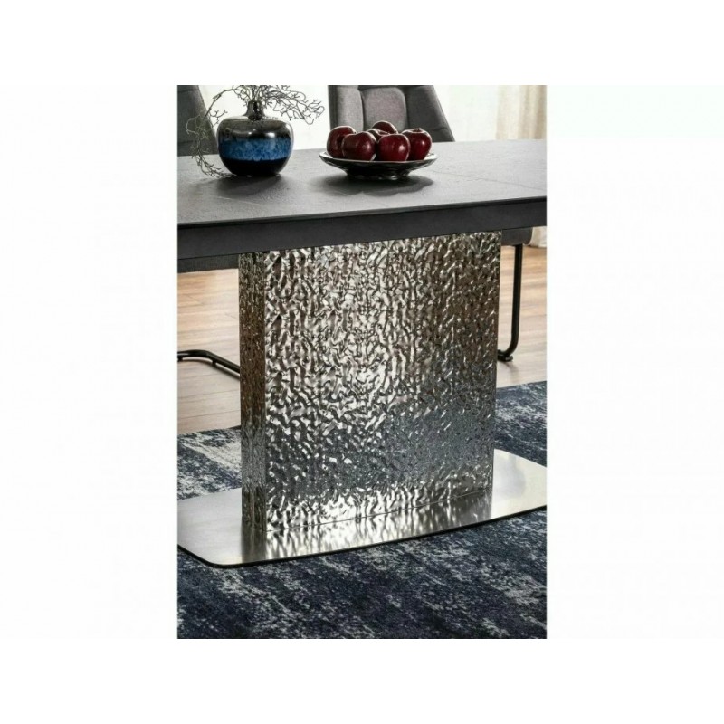 Стіл обідній розкладний MONCLER CERAMIC Морський Verde Alpi / Чорний мат (160-240)X90 Signal