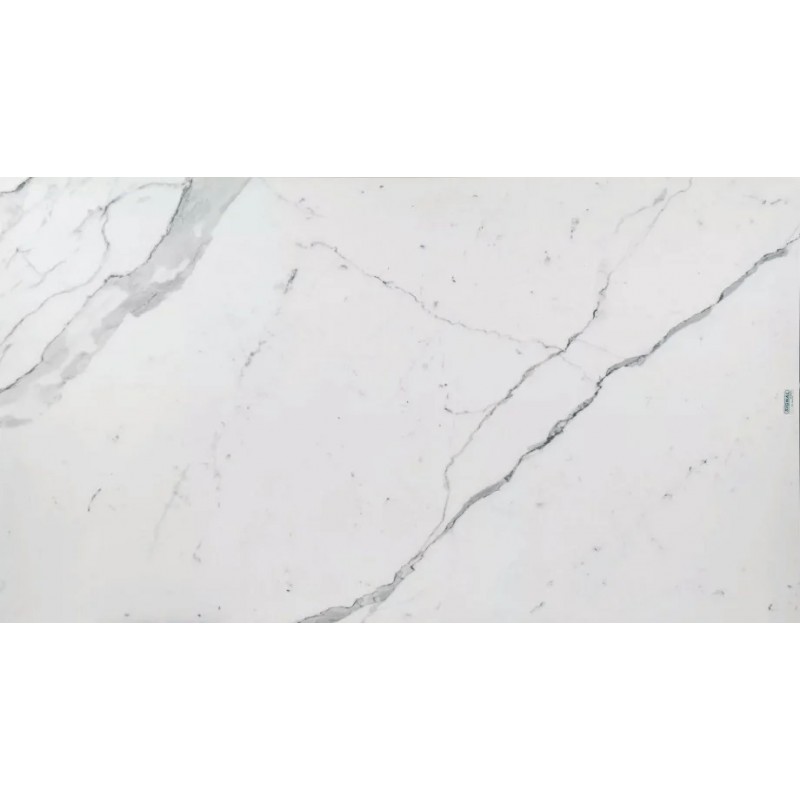 Стіл обідній розкладний PETERSON CERAMIC Білий Statuario Venato / Чорний мат (160-240)X90 Signal