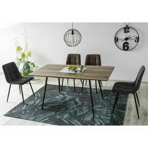 Стіл обідній розкладний REMUS II Горіх Вінтаж / Чорний Діаметр 120(160)X80 REMUSIIOVC120 Signal