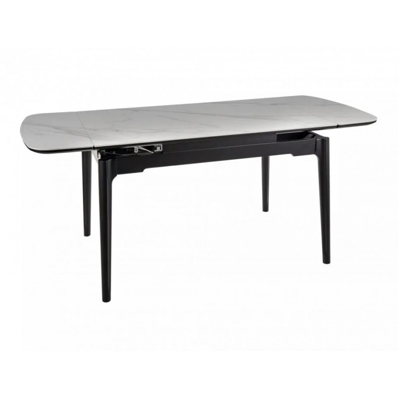 Стіл обідній розкладний SENTO 120(180)*80 білий / чорний SENTOBC120 Signal