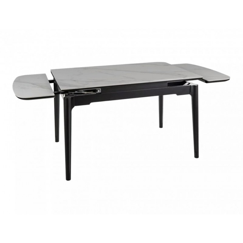 Стіл обідній розкладний SENTO 120(180)*80 білий / чорний SENTOBC120 Signal