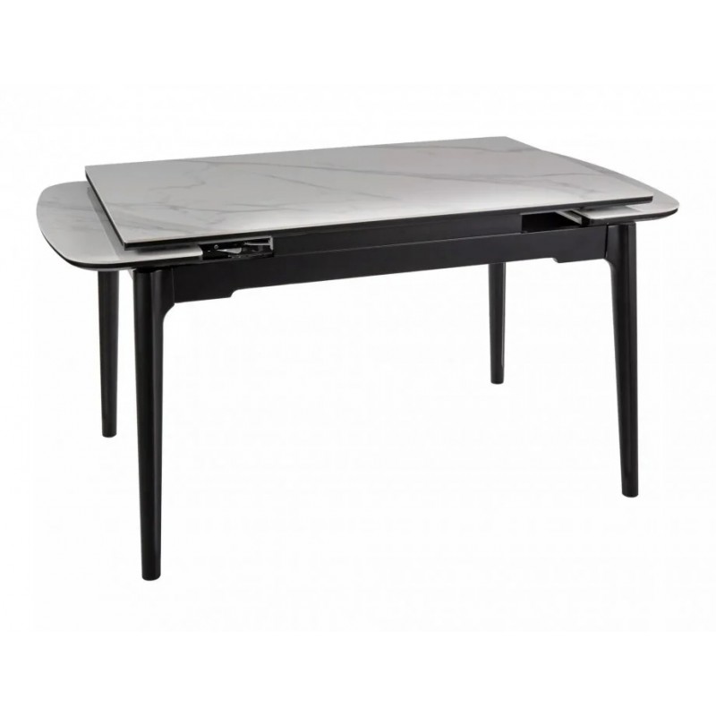 Стіл обідній розкладний SENTO 120(180)*80 білий / чорний SENTOBC120 Signal