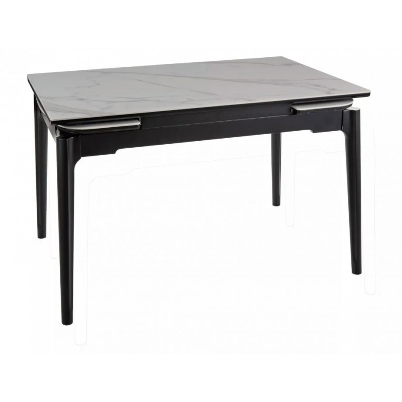 Стіл обідній розкладний SENTO 120(180)*80 білий / чорний SENTOBC120 Signal