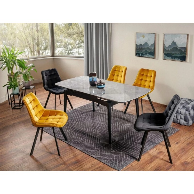 Стіл обідній розкладний SENTO 120(180)*80 сірий / чорний SENTOSC120 Signal