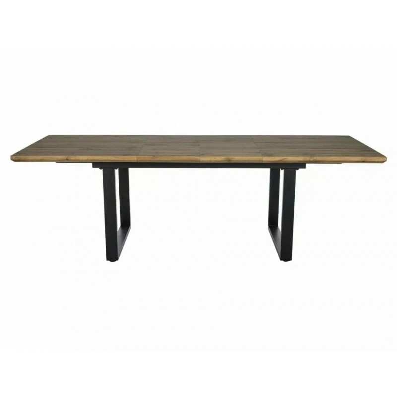 Стіл обідній розкладний UMBERTO II Дуб Артісан / Чорний Діаметр 160(240)X90 Signal