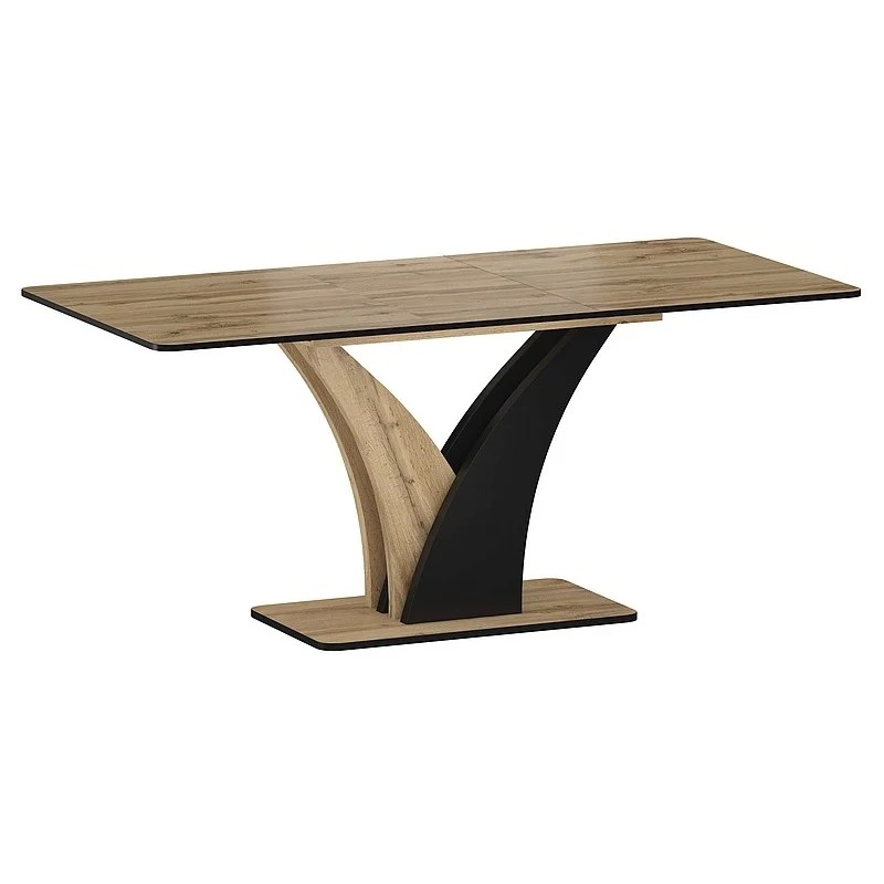 Стіл обідній розкладний VENTO Дуб артизан / Чорний 120(160)X68 VENTODACZ120 Signal