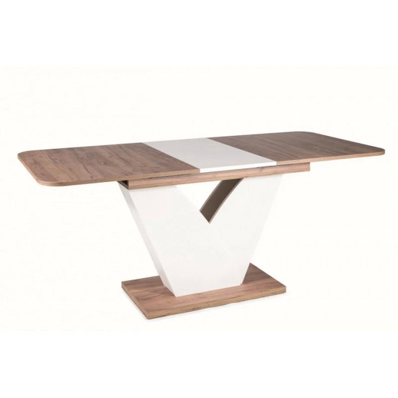 Стіл обідній розкладний VIDAR Дуб крафт тютюн / крем 140(180)X80 VIDARDCTK140 Signal