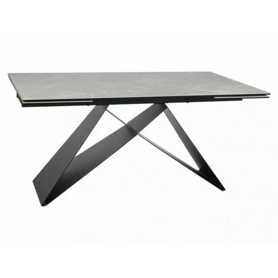Стіл обідній розкладний WESTIN CERAMIC Крем Diamond Cream / Чорний мат (160-240) X90 WESTINKRC160 Signal Стіл обідній розкладний WESTIN CERAMIC Крем Diamond Cream / Чорний мат (160-240) X90 WESTINKRC160 Signal
