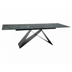 Стіл обідній розкладний WESTIN CERAMIC Морський VERDE ALPI / Чорний мат (160-240)X90 WESTINTVC160 Signal