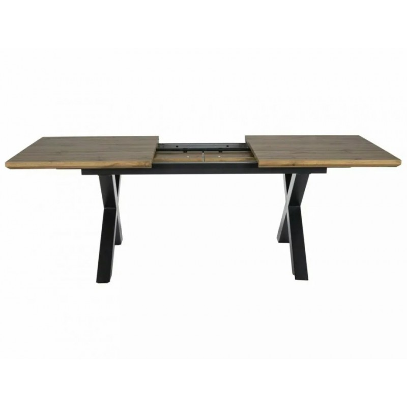 Стіл обідній розкладний XAVIERO II Дуб Артісан / Чорний Діаметр 160(240)X90 XAVIEROIIDAC160 Signal