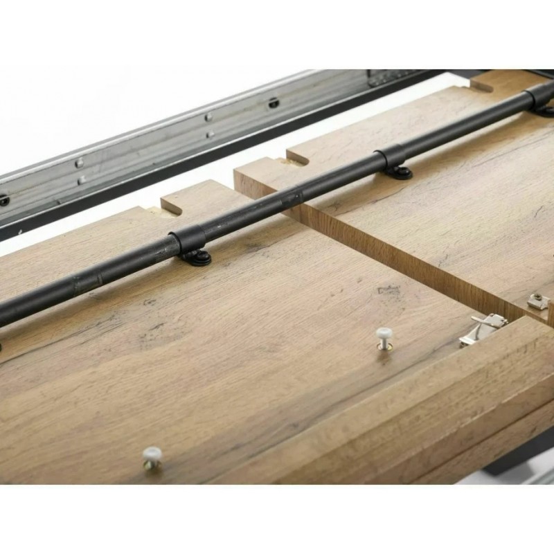 Стіл обідній розкладний XAVIERO II Дуб Артісан / Чорний Діаметр 160(240)X90 XAVIEROIIDAC160 Signal