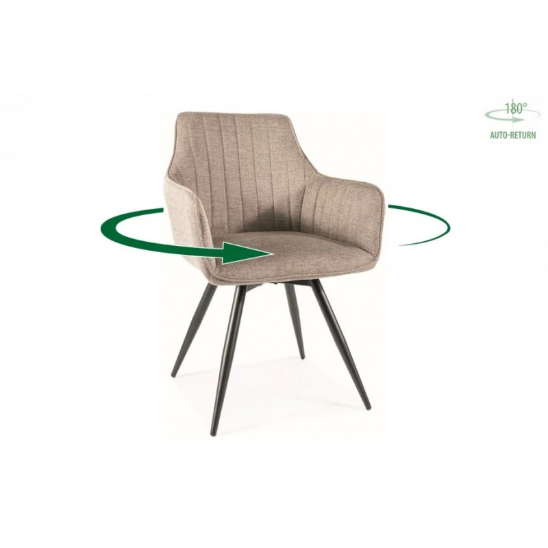 Стілець BALLO BREGO Чорний каркас / Бежевий 34 BALLOBRCBE Signal