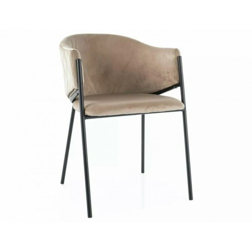 Стілець BONO VELVET Чорний Стелаж / Бежевий BLUVEL 28 BONOVCBE Signal