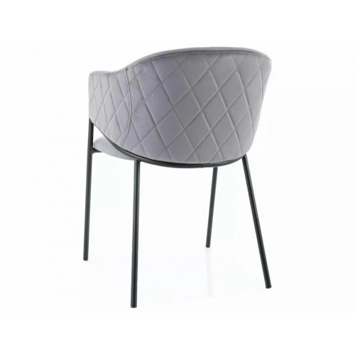 Стілець BONO VELVET Чорний Стелаж / Сірий BLUVEL 14 BONOVCSZ Signal