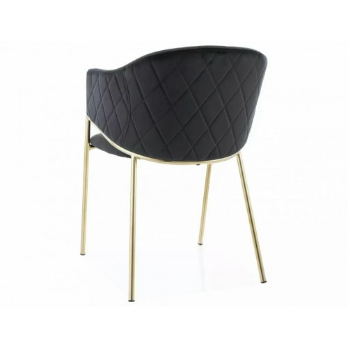 Стілець BONO VELVET Золотий Стелаж / Чорний BLUVEL 19 BONOVZLC Signal