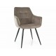 Стілець LILIA VELVET Чорний Стелаж / Темно-бежевий 40 LILIAVCCB Signal