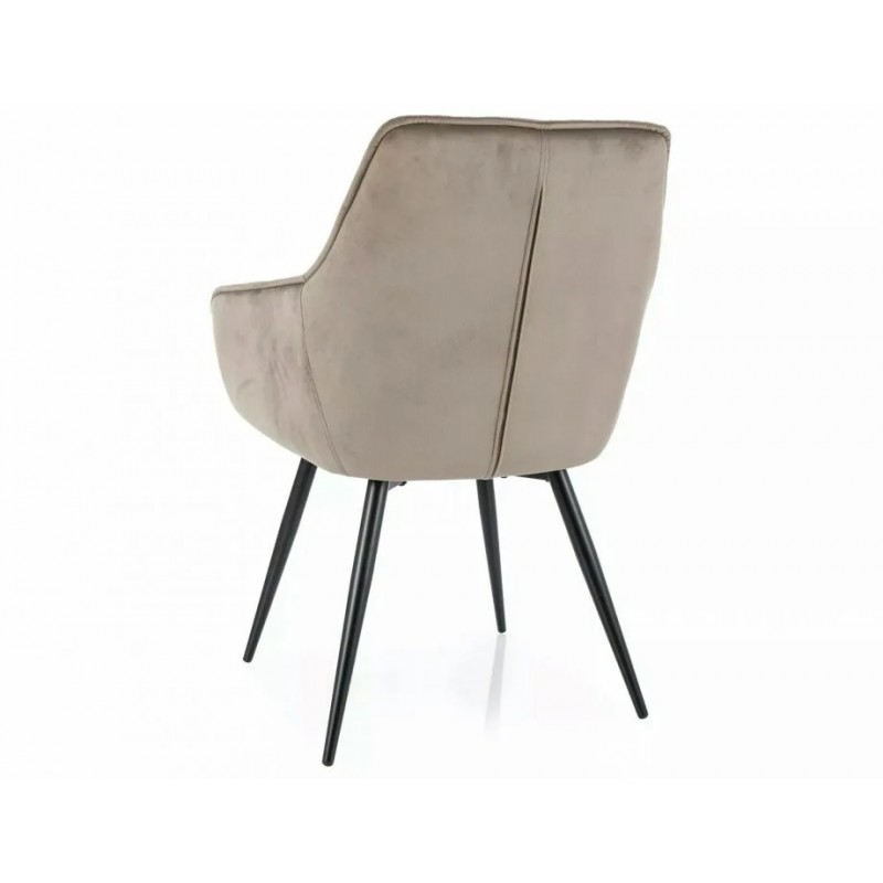 Стілець LILIA VELVET Чорний Стелаж / Темно-бежевий 40 LILIAVCCB Signal