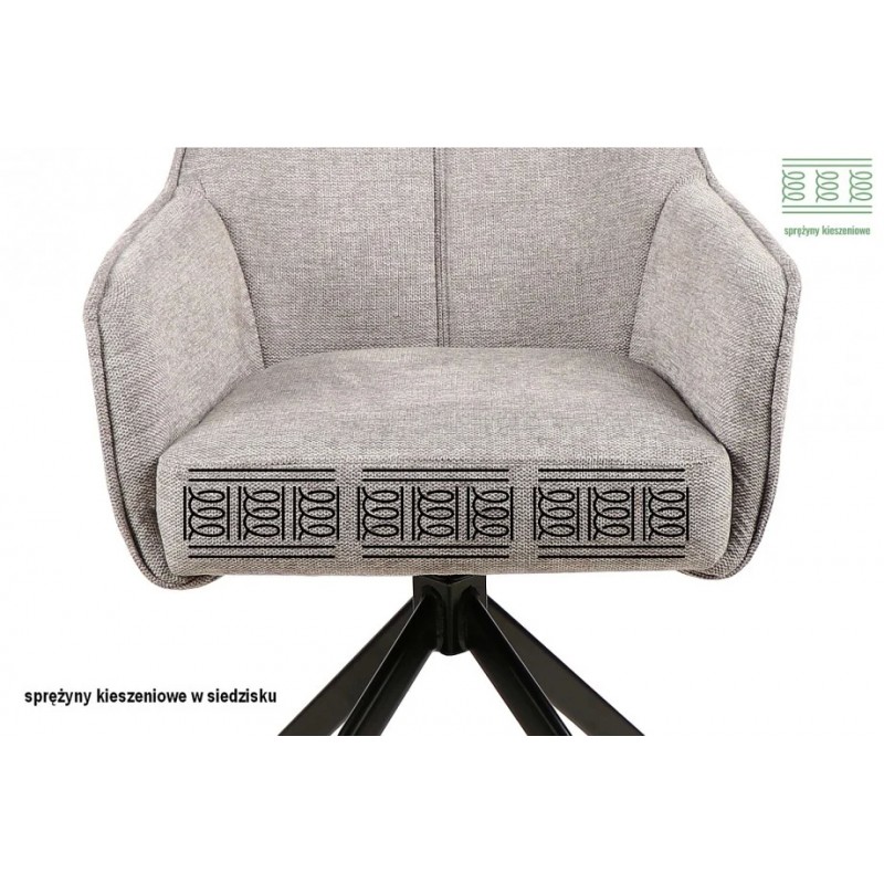 Стілець NOTTI BREGO Чорний каркас / Бежевий 31 NOTTIBRCJBE Signal