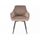 Стілець кухонний SERVIO VELVET чорний каркас / темний беж BL.40 SERVIOVCCBE Signal