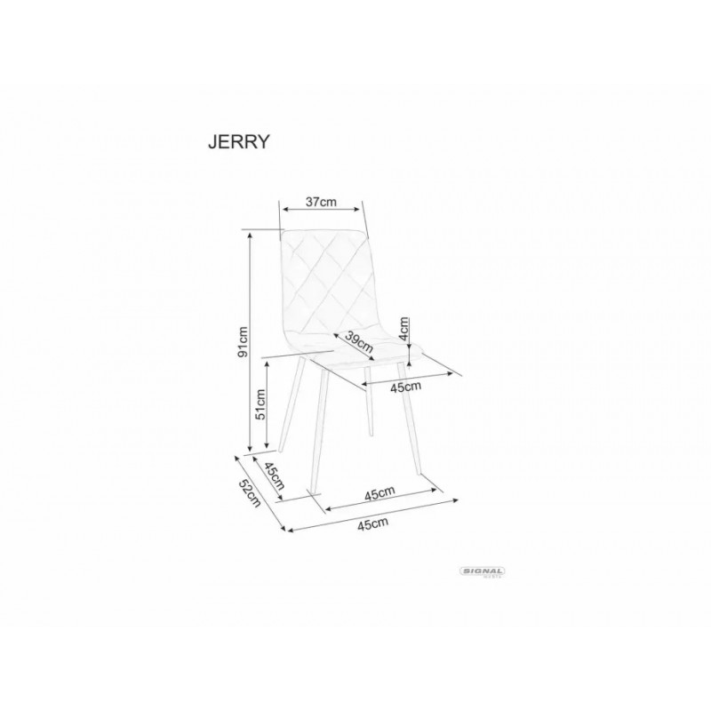 Стілець кухонний обідній м'який Jerry Brego Бежева тканина / Кашемір каркас Signal