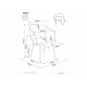 Стілець кухонний обідній м'який Nao Noelle Бежева тканина / Чорний каркас Signal