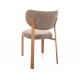 Стілець кухонний обідній м'який Rin D Капучіно тканина / Дуб каркас Signal