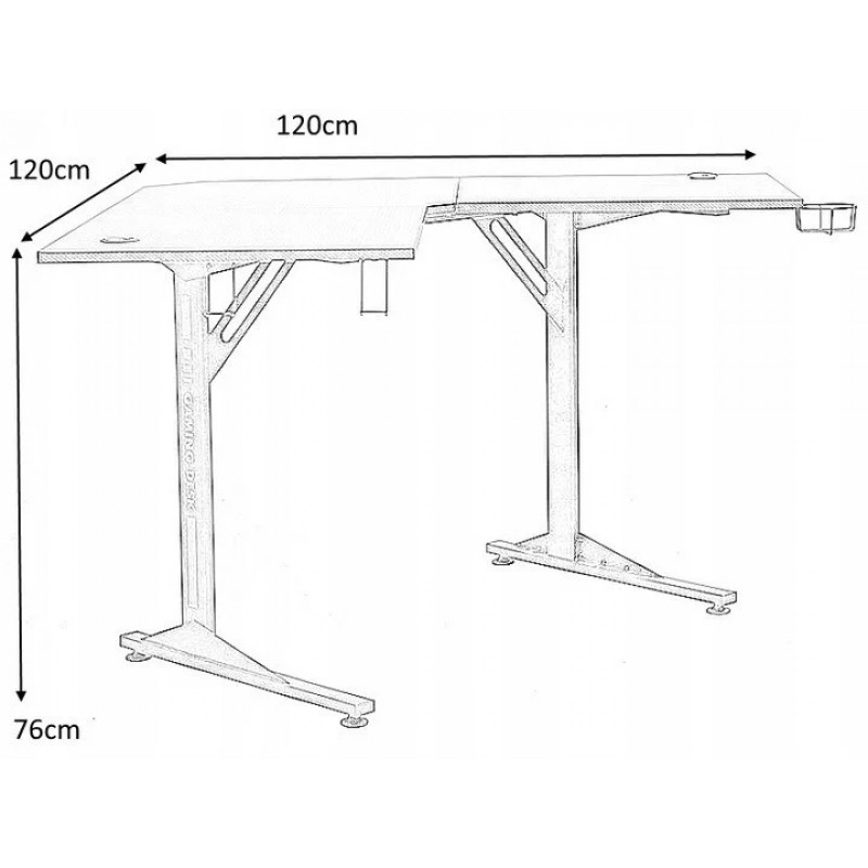 Компютерний стіл B-219 чорне 120*120 Signal
