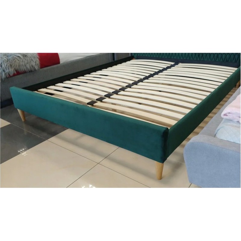 Двоспальне ліжко Azurro velvet 160X200 Зелений Signal