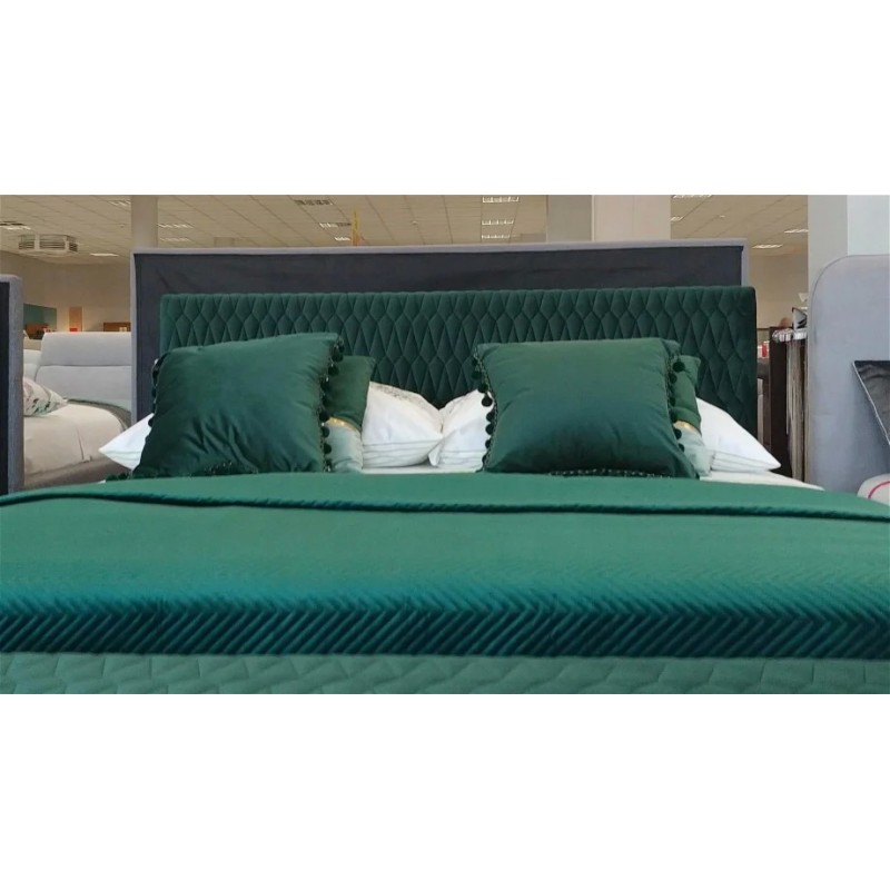Двоспальне ліжко Azurro velvet 160X200 Зелений Signal