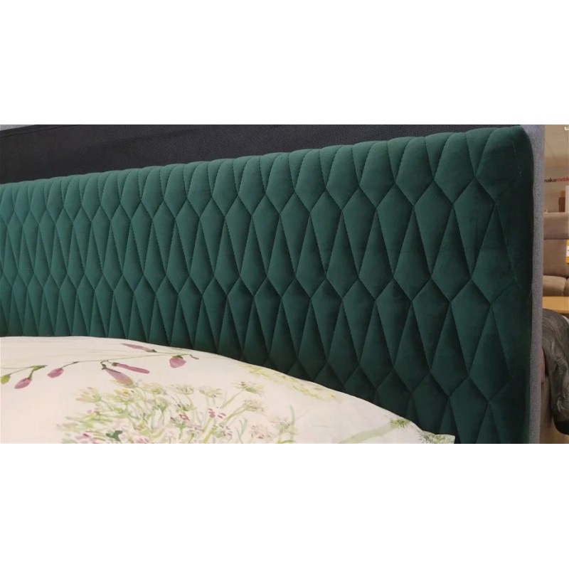 Двоспальне ліжко Azurro velvet 160X200 Зелений Signal